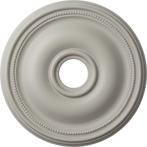 Ekena Millwork Bradford Ceiling Medallion (Canopies up to 4 3/8"), 18 1/8"OD x 3 3/4"ID x 1 1/8"P, Pot of Cream CM18BRPCF - main